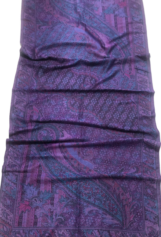 Purple Pashmina Scarf | Paisley Ladies Wrap | handmade made shawl