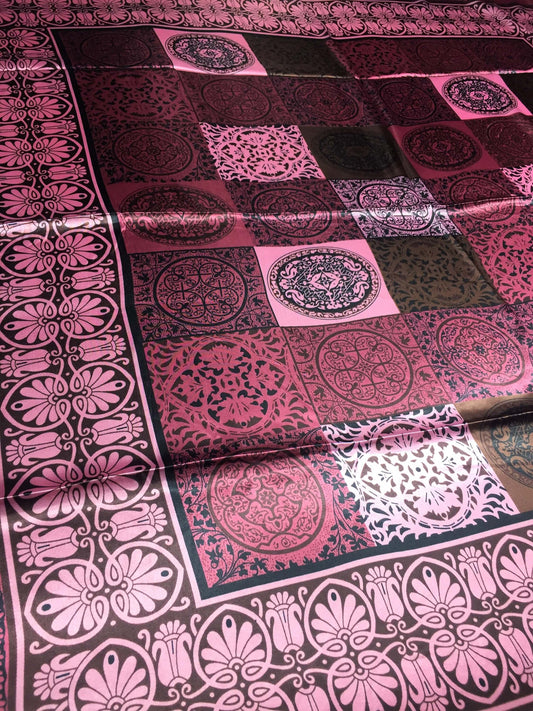 Antique pink Satin Square Scarf