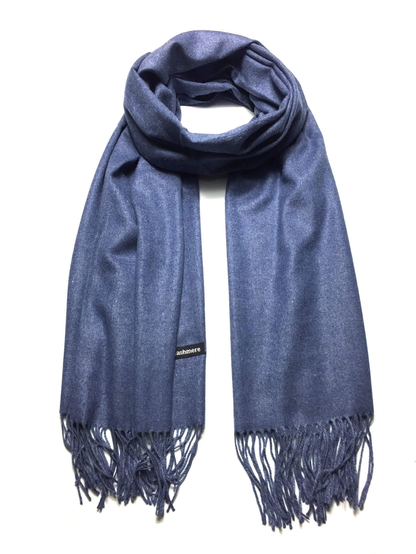 Denim Blue Cashmere Scarf Wrap Women’S Man