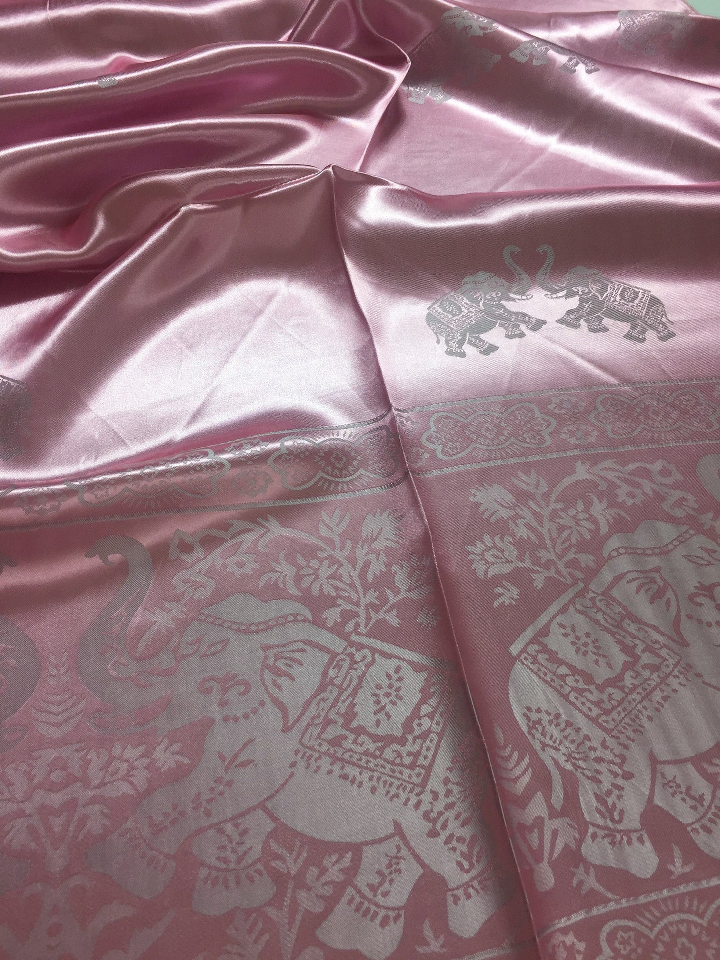 Pink Silk Scarf Long Wrap For Her
