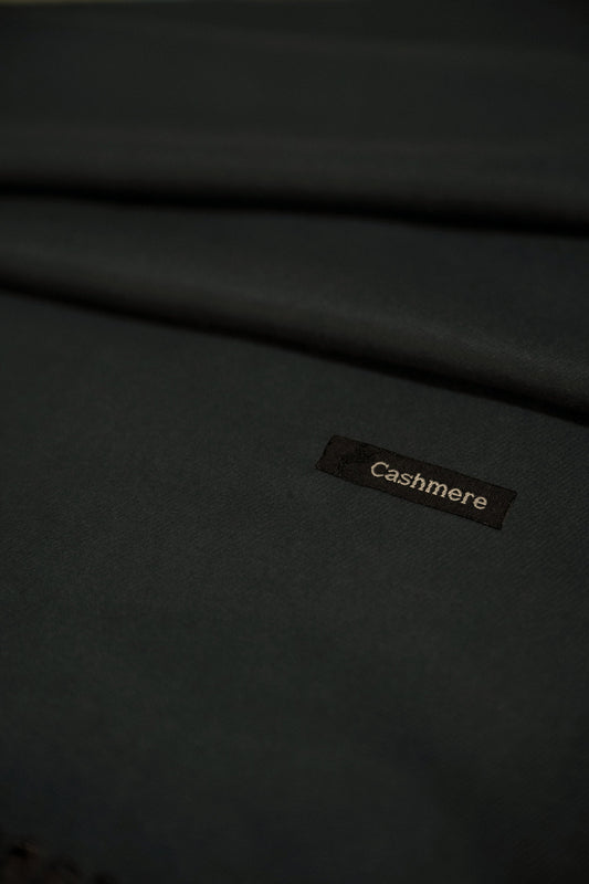 Black Cashmere Blend Wrap Women’S Scarf Man