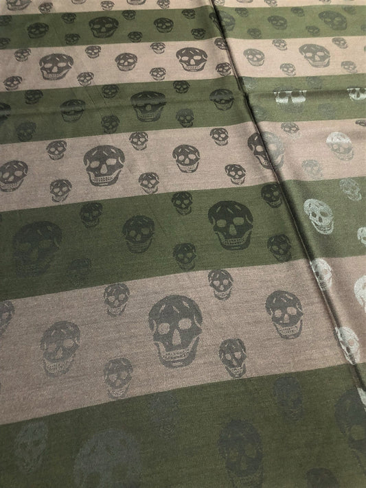 Skull Scarf Mix Polyester & Silk Military