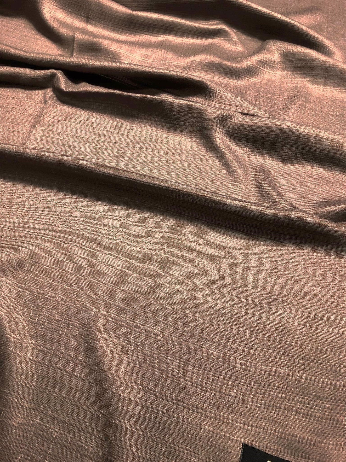 Natural Brown Raw Silk Scarf For Her