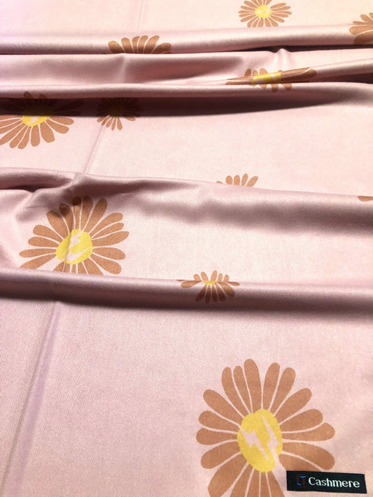 Pink Flowers Cashmere Scarf |Gifts For Christmas | Winter Shawl For Her