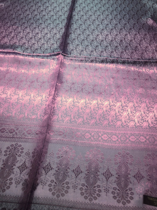 Antique Pink Purple Silk Scarf For Her