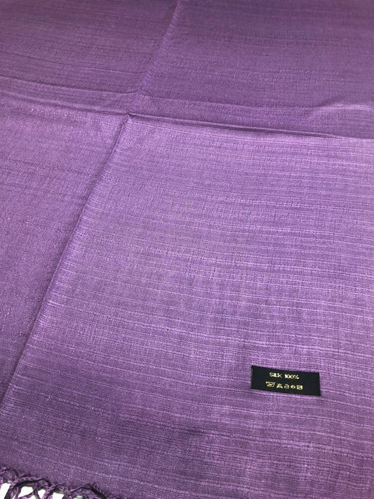 Purple Raw Thai Silk Scarf: Foulard