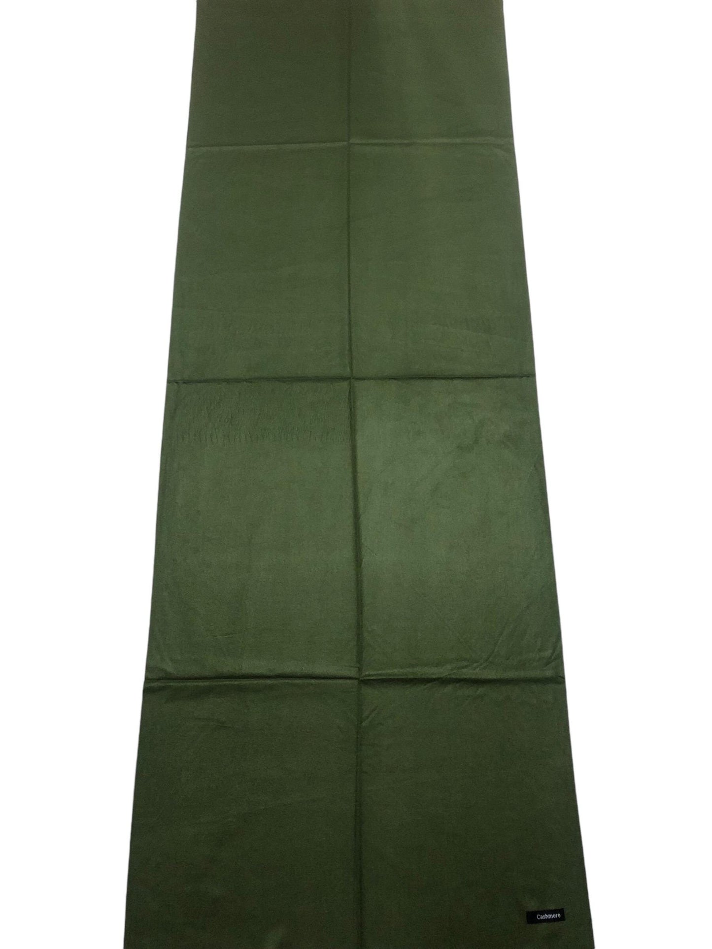 Green Military Cashmere Scarf Hair Wrap Natural