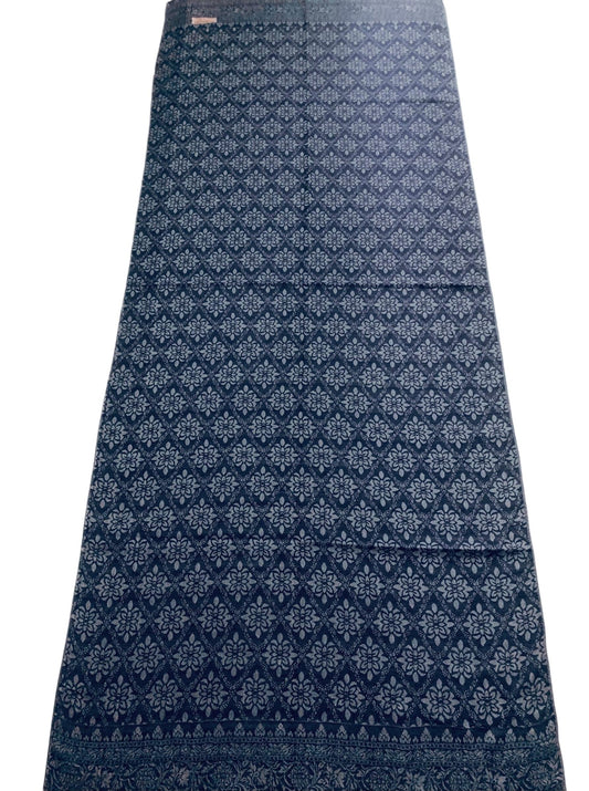 Blue Gray Polyester Scarf Casual Wraps Turban