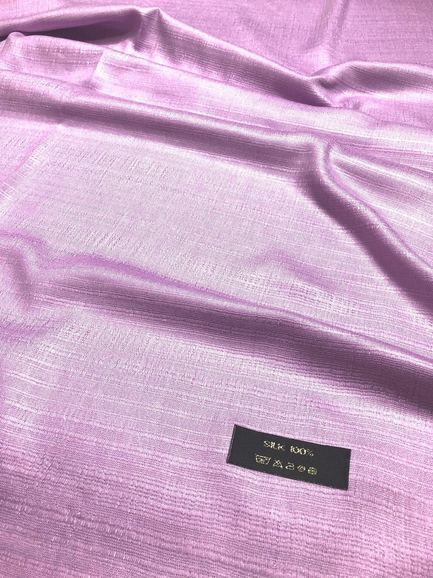 Lavender Raw Thai Silk Scarf For Her handmade shawl