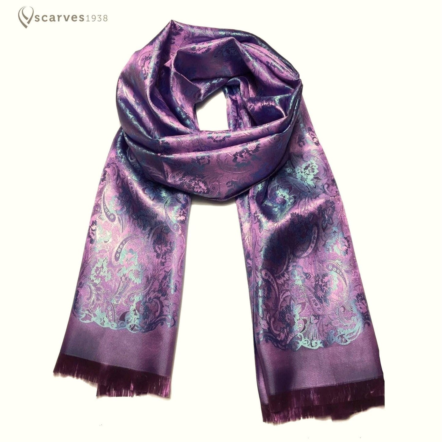 Antique Pink Lavender Silk Scarf For Her