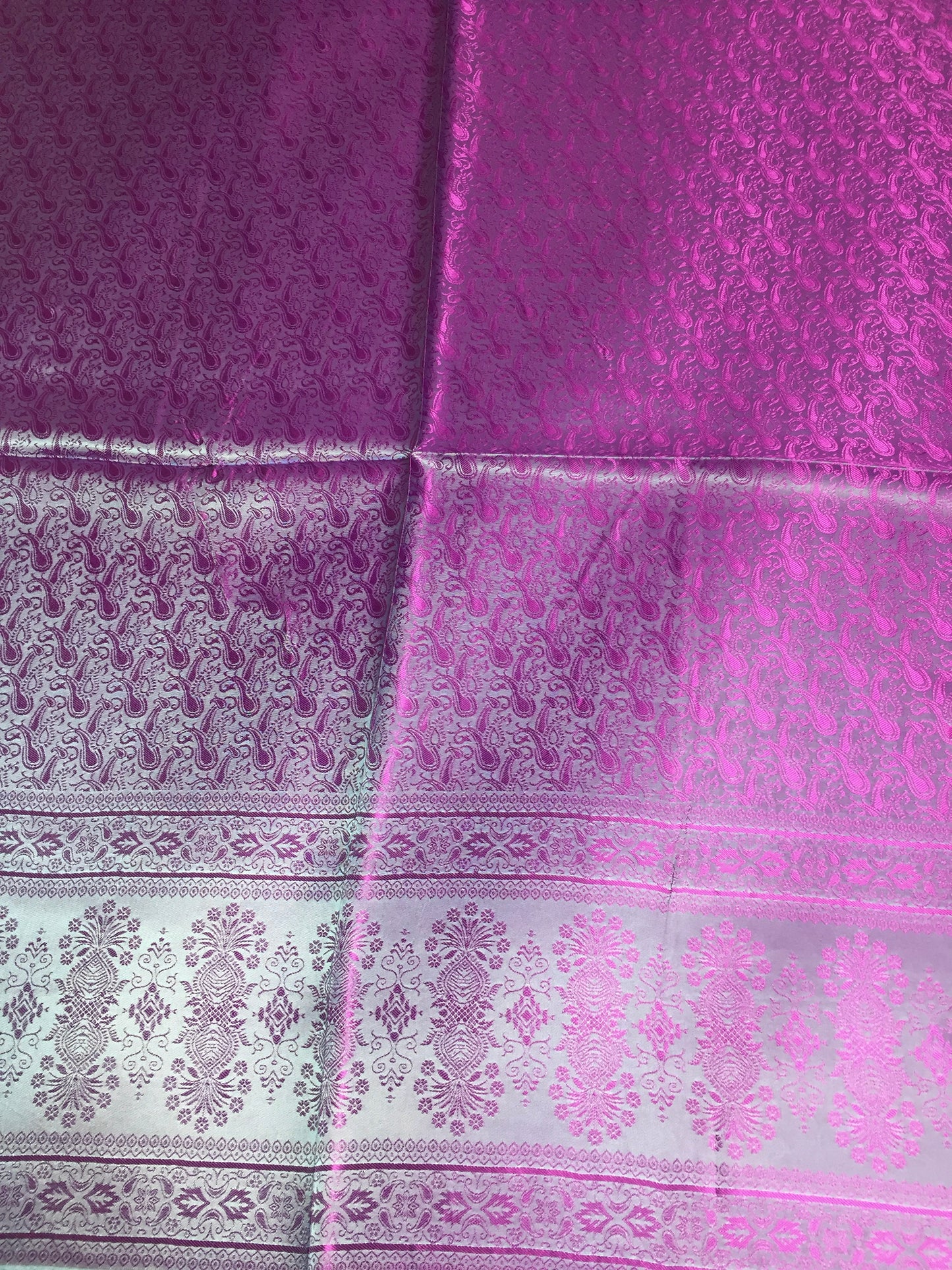 Silk Scarf For Her Paisley Fuchsia Gypsy stole