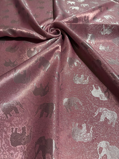 Pink Elephants Silk Scarf - Gift for her - Wedding accessory