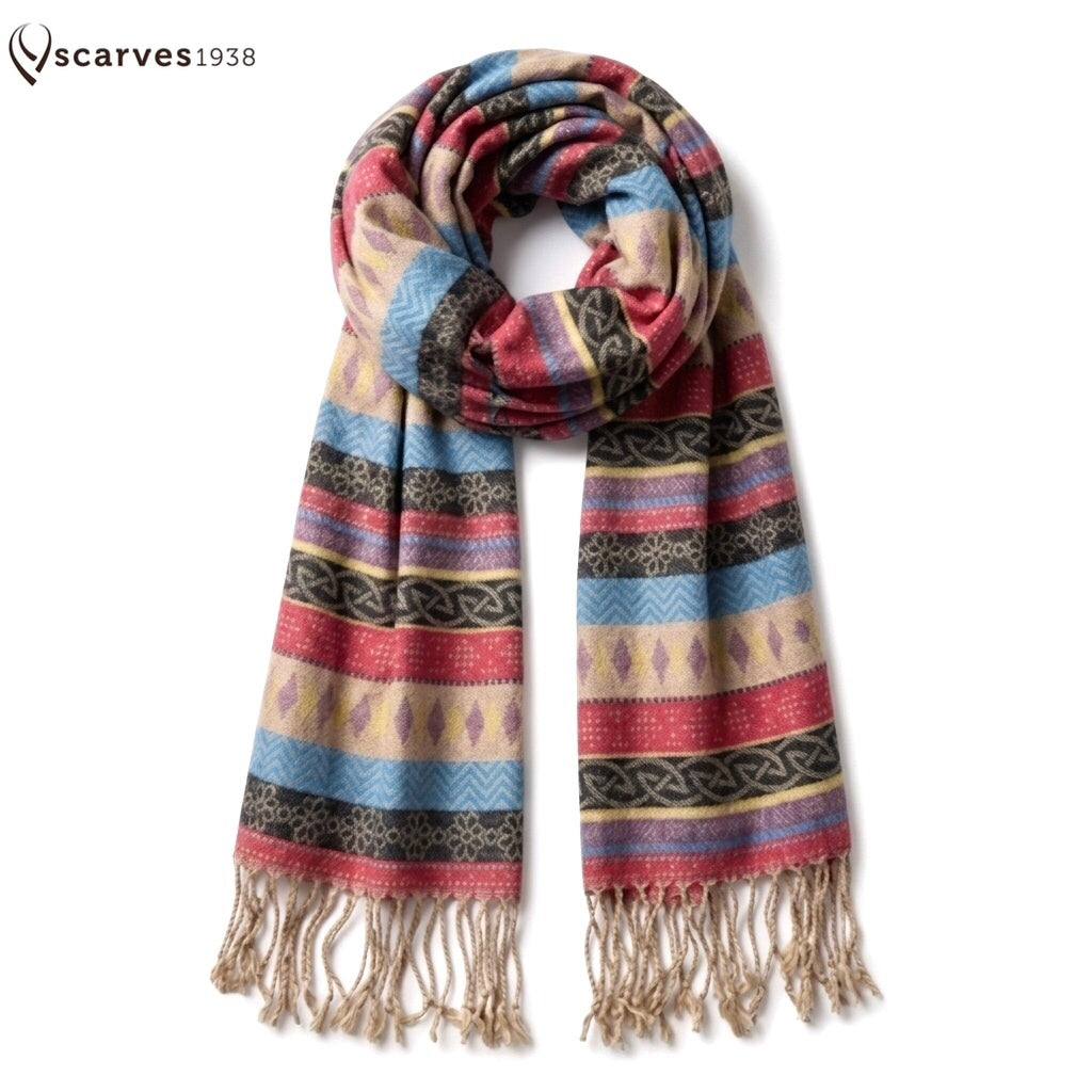 Tribal Colorful Scarf & Wrap Striped Turban