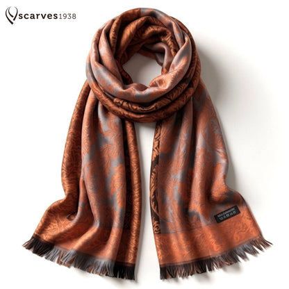 Orange Cashmere Scarf - Unique Gift Idea