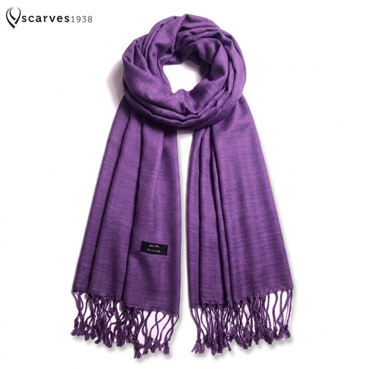 Purple Raw Thai Silk Scarf: Foulard