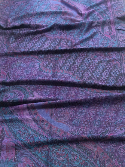 Purple Pashmina Scarf | Paisley Ladies Wrap | handmade made shawl