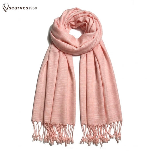 Salmon Raw Thai Silk Scarf For Her