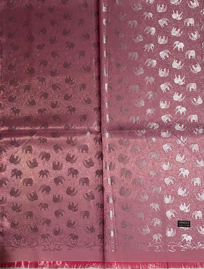 Pink Elephants Silk Scarf - Gift for her - Wedding accessory