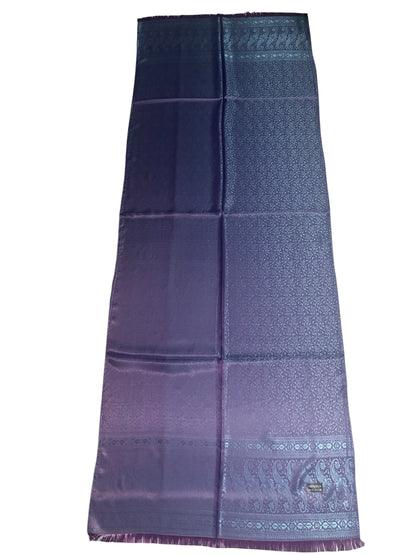 Purple Silk Scarf - Paisley Shawl - Handmade Bridal Stole