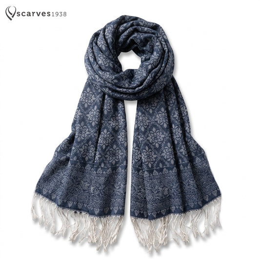 Blue blue Polyester Scarf Casual Wraps Turban