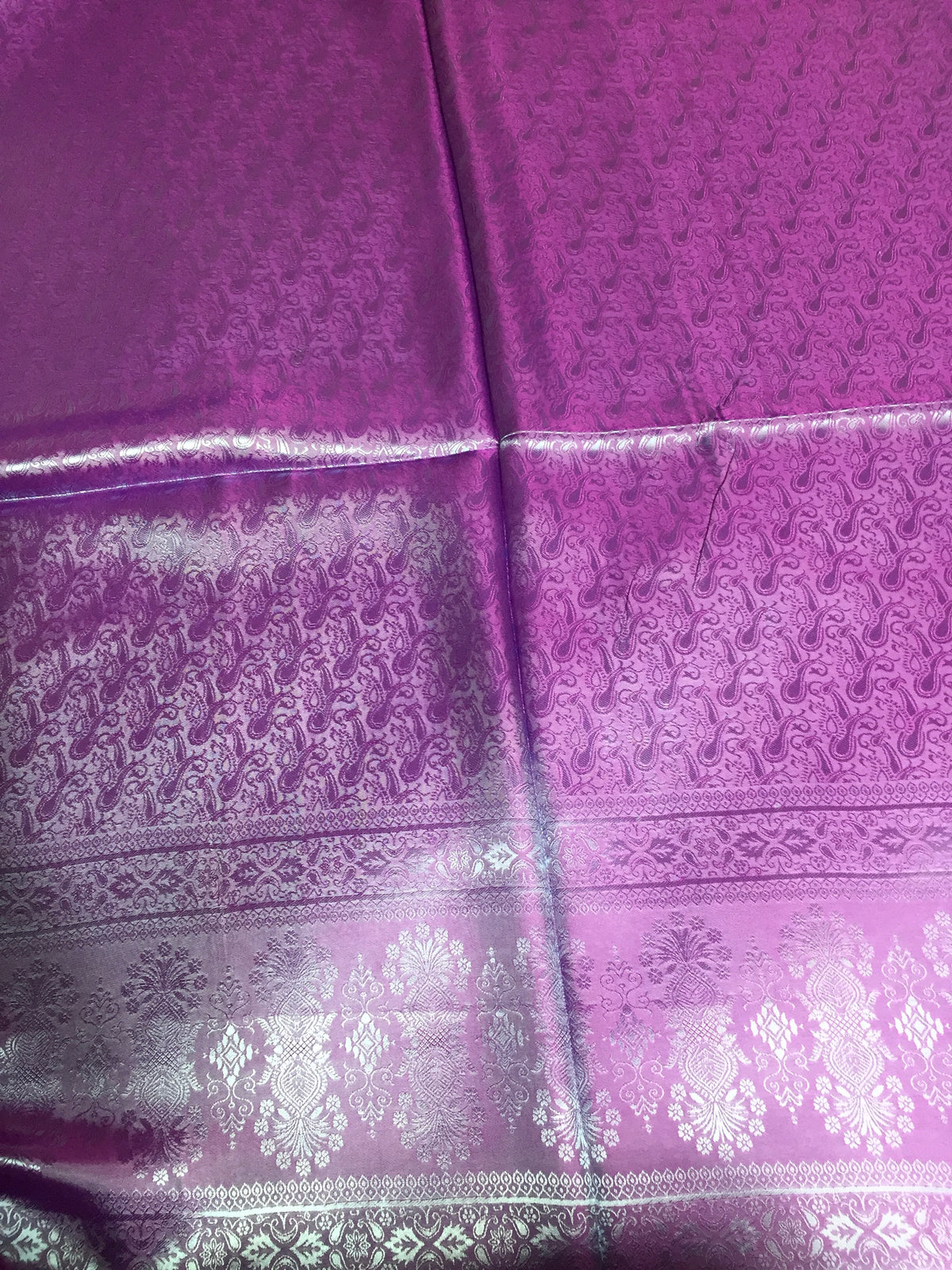 Silk Scarf For Her Paisley Fuchsia Gypsy stole