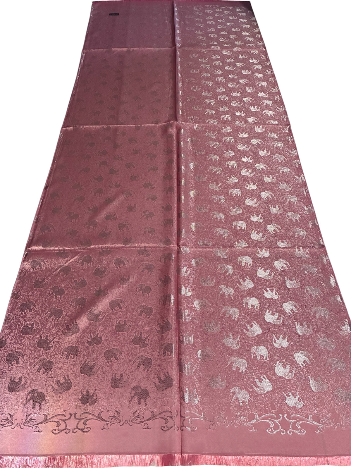 Pink Elephants Silk Scarf - Gift for her - Wedding accessory