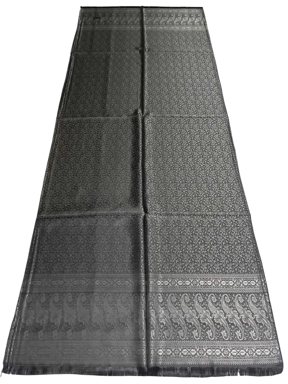 Silk Jacquard Stole with Paisley Details
