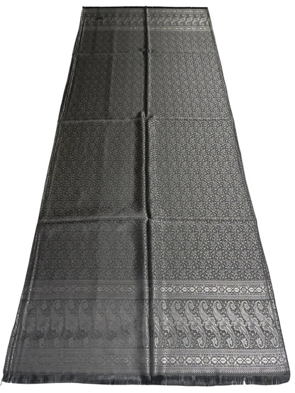 Silk Jacquard Stole with Paisley Details