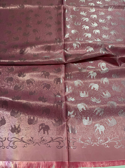 Pink Elephants Silk Scarf - Gift for her - Wedding accessory