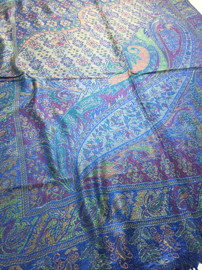Pashmina Scarf Blue And Purple Head Wraps