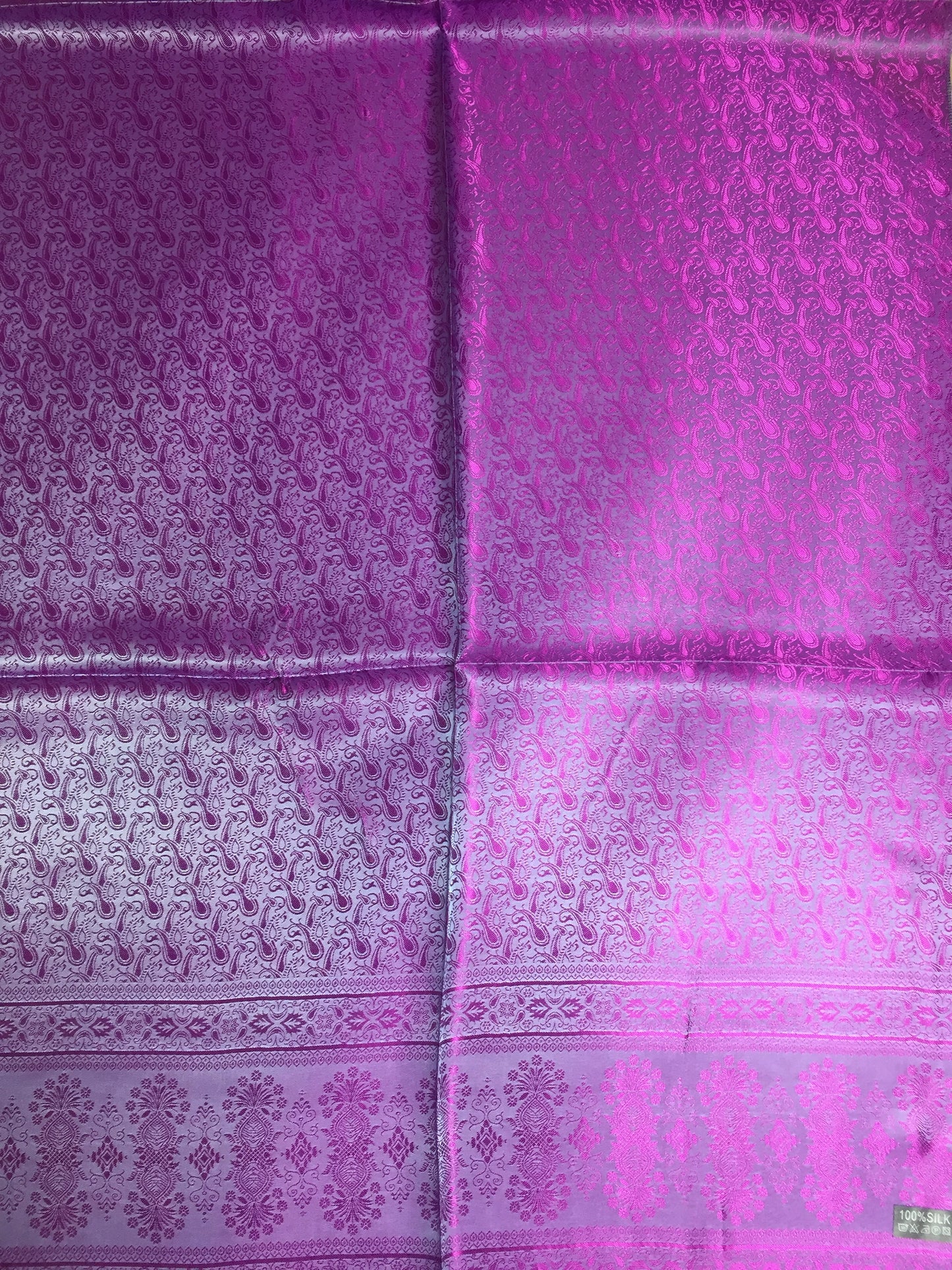Silk Scarf For Her Paisley Fuchsia Gypsy stole