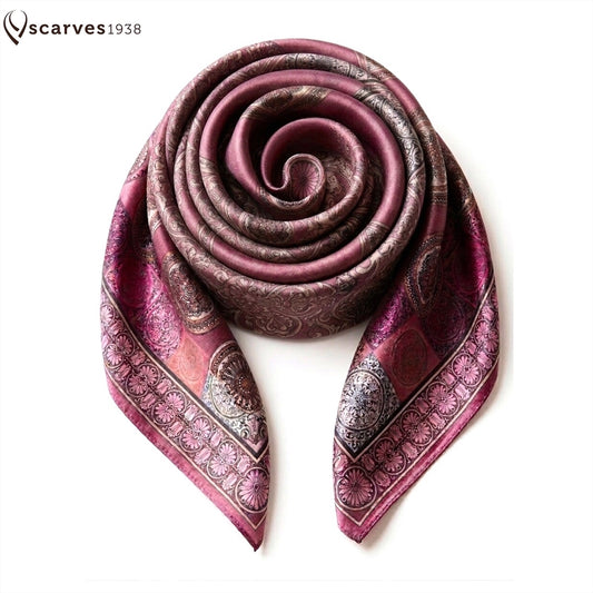 Antique pink Satin Square Scarf