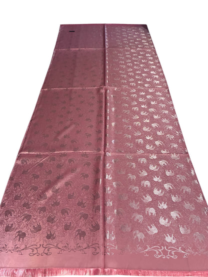 Pink Elephants Silk Scarf - Gift for her - Wedding accessory