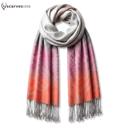 Colorful Paisley Pashmina Scarf – Floral Lightweight Wrap