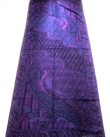 Purple Pashmina Scarf | Paisley Ladies Wrap | handmade made shawl