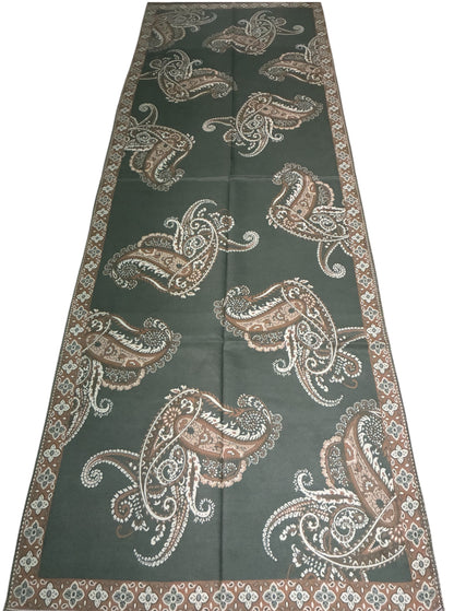Classic Olive Green Cashmere Scarf | Heavy Winter Shawl