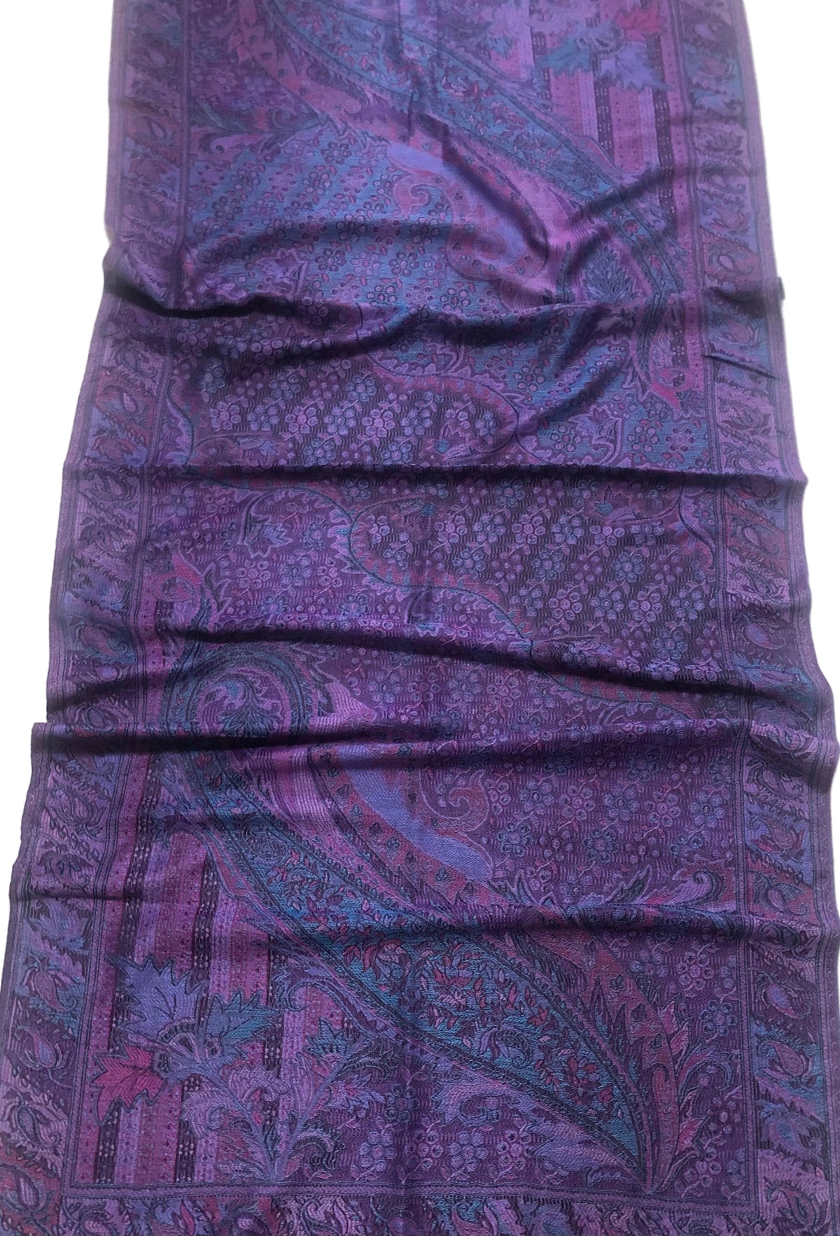 Purple Pashmina Scarf | Paisley Ladies Wrap | handmade made shawl