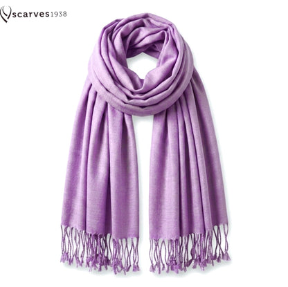 Lavender Raw Thai Silk Scarf For Her handmade shawl