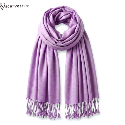 Lavender Raw Thai Silk Scarf For Her handmade shawl
