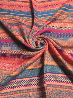 Colorful geometric pashmina scarf