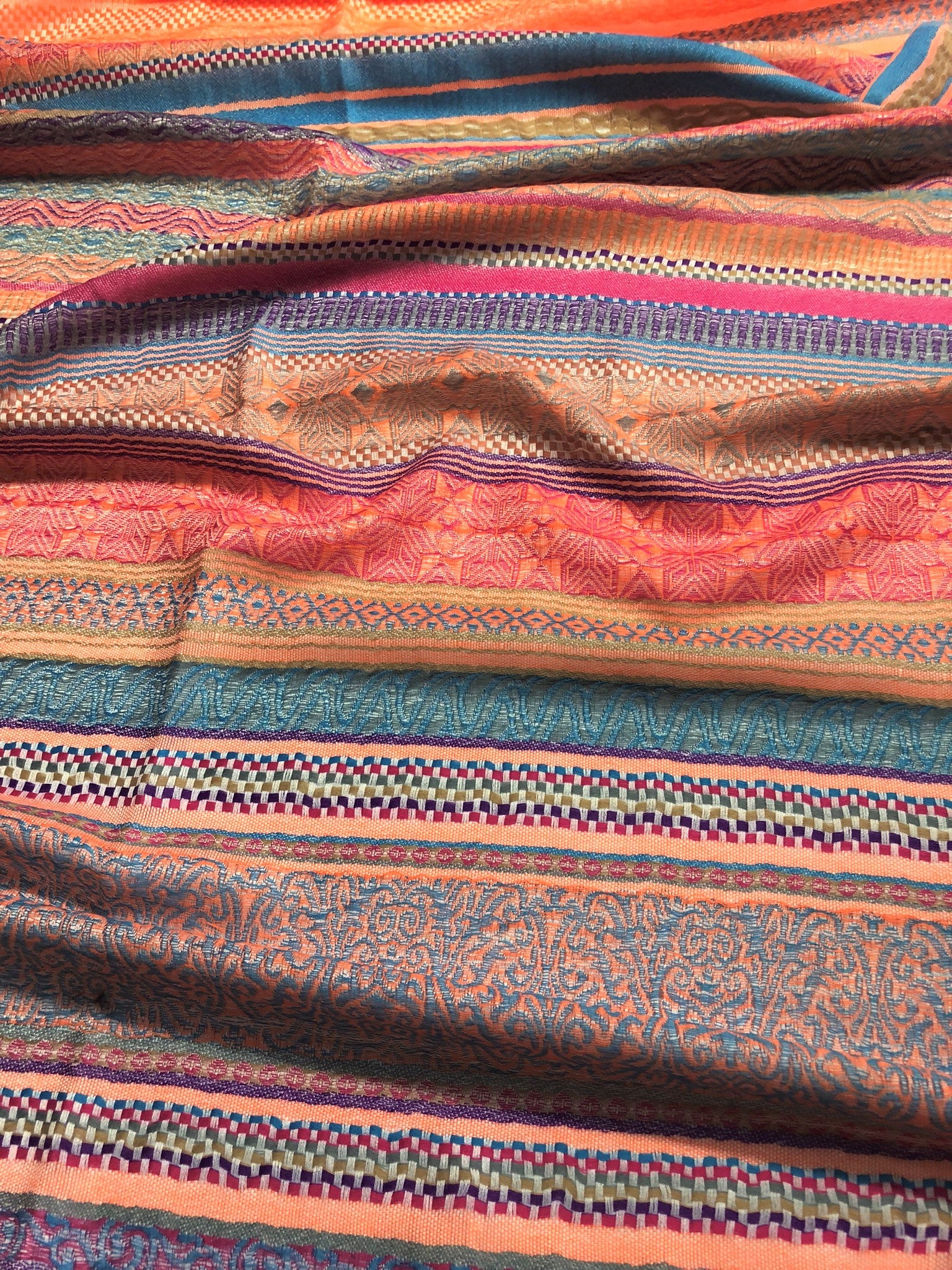 Colorful geometric pashmina scarf