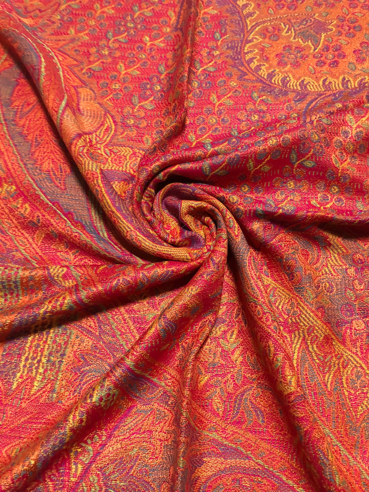 Orange festival pashmina scarf