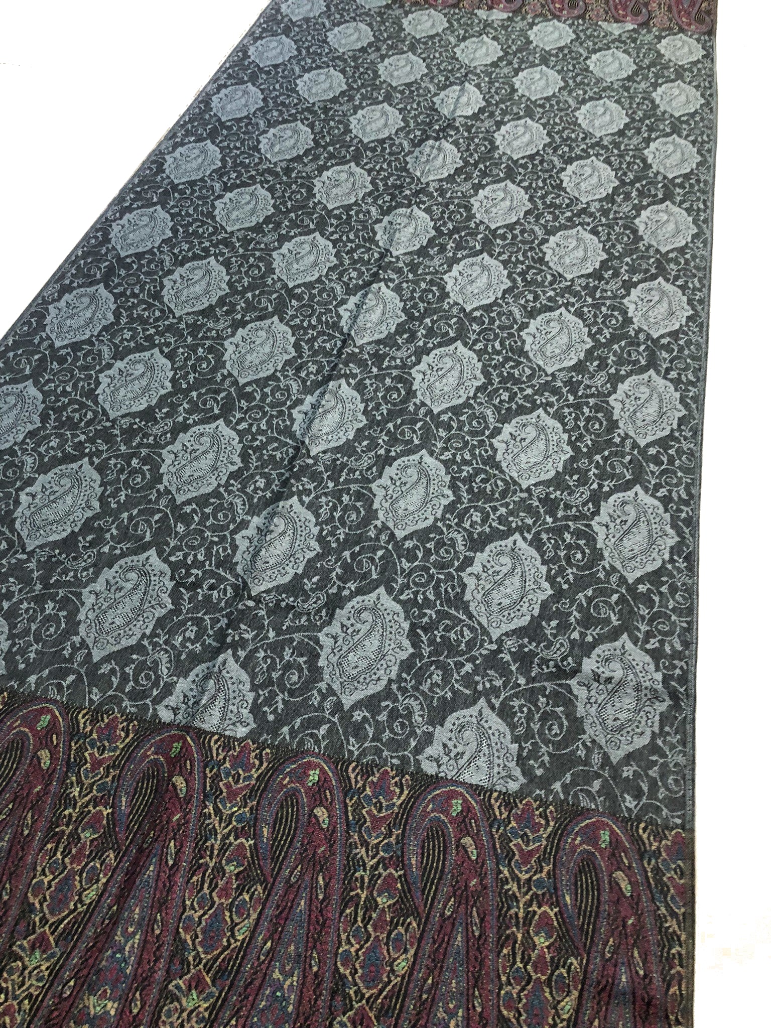 Gray Pashmina mandala