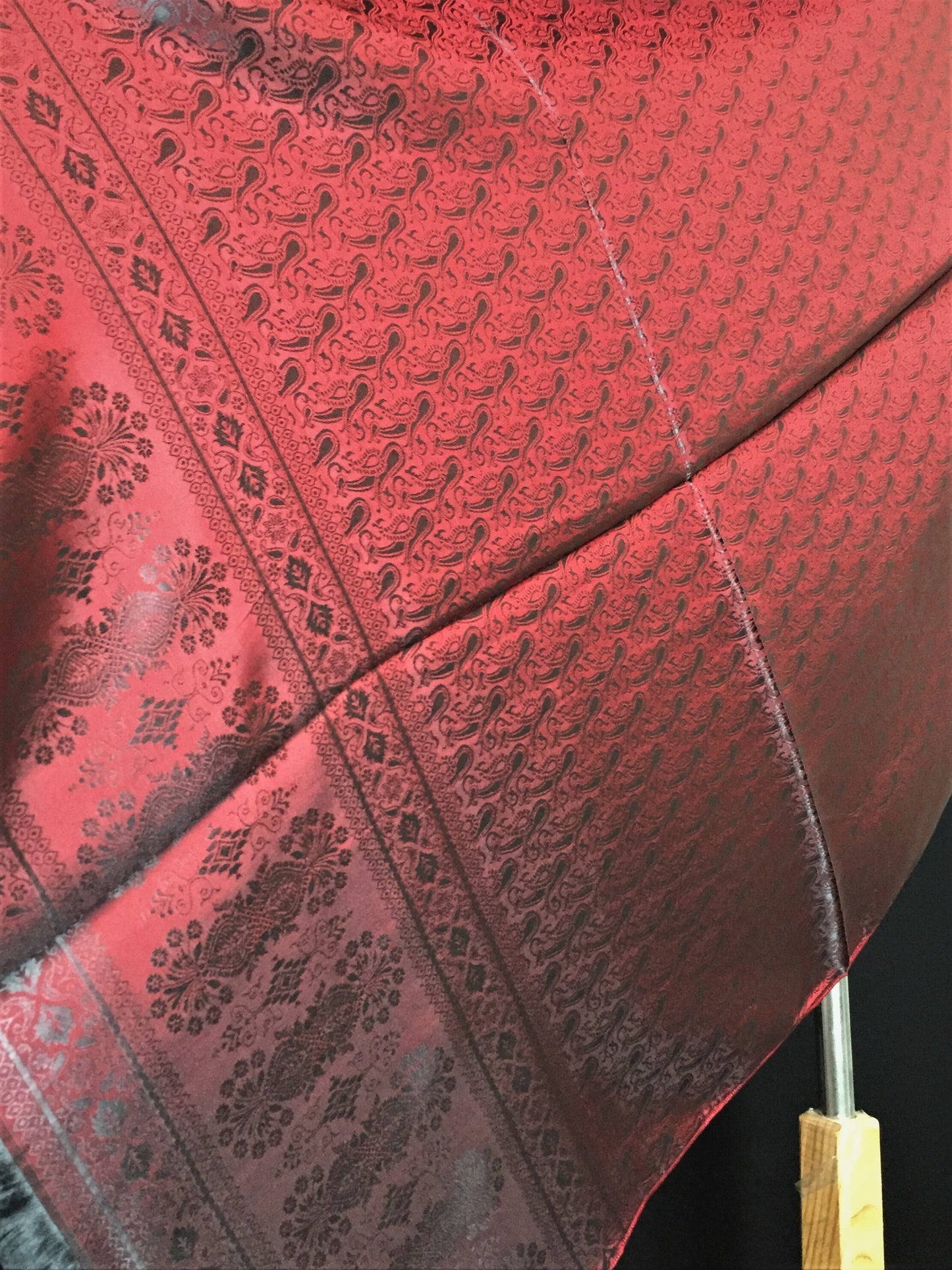 Red Silk Scarf For Her Gifts Paisley