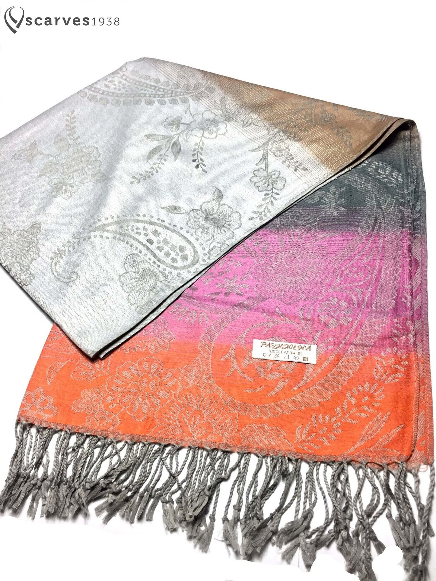 Pashmina Scarf Paisley Colorful Wrap Flower