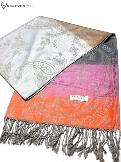 Pashmina Scarf Paisley Colorful Wrap Flower