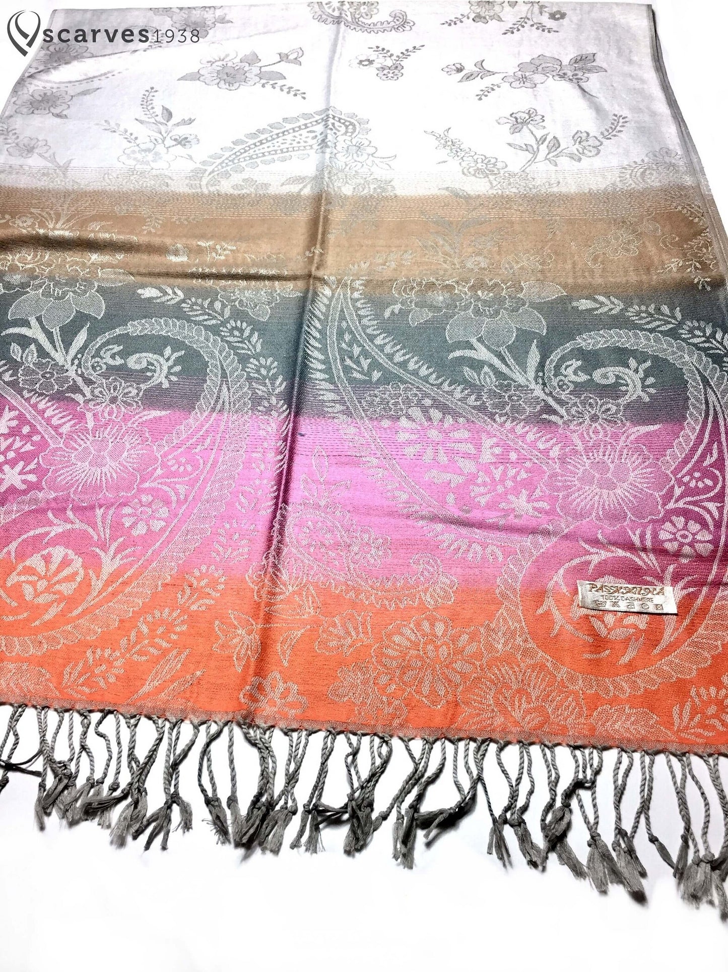 Pashmina Scarf Paisley Colorful Wrap Flower