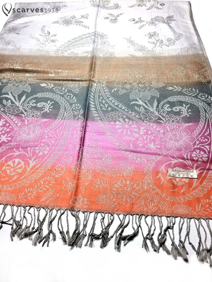 Pashmina Scarf Paisley Colorful Wrap Flower