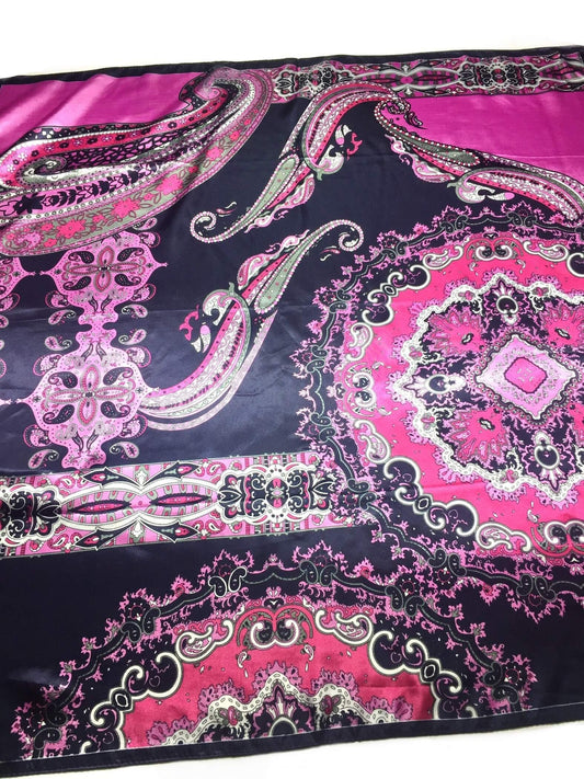 Mandala Satin Scarf Square Headscarf