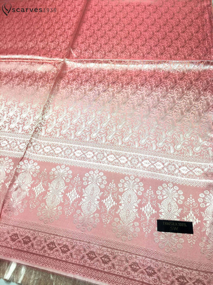 Silk Scarf Paisley Pink Gypsy Woman